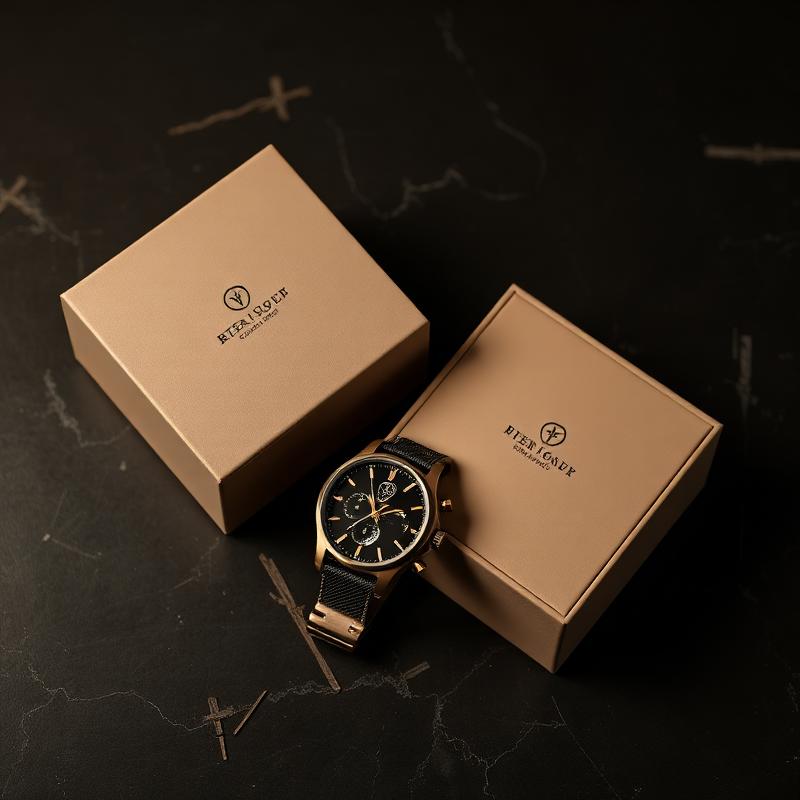 Luxury men's watch with premium packaging