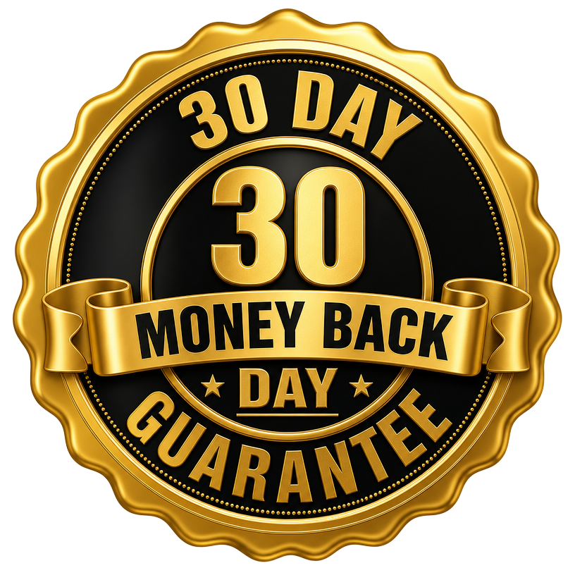 30-day money back guarantee badge